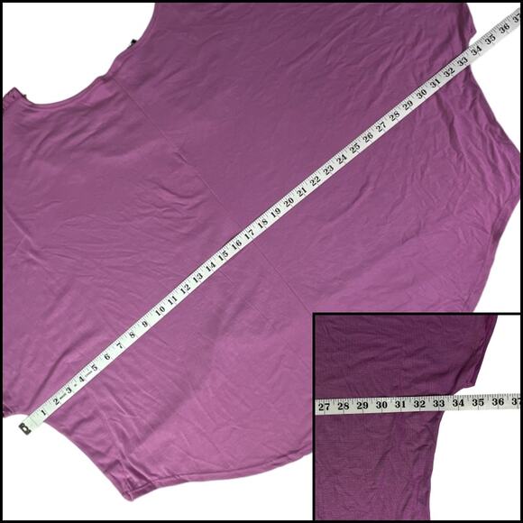 Luv Me More Embellished Crochet Neck Hi Lo Loose Tee Shirt Top Plus Size 3X Pink - Picture 9 of 13